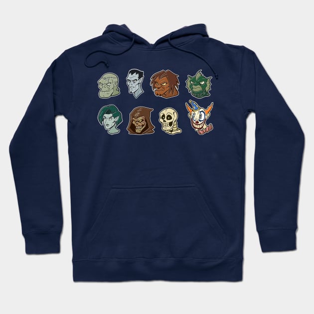 Monster Heads Hoodie by Rubtox